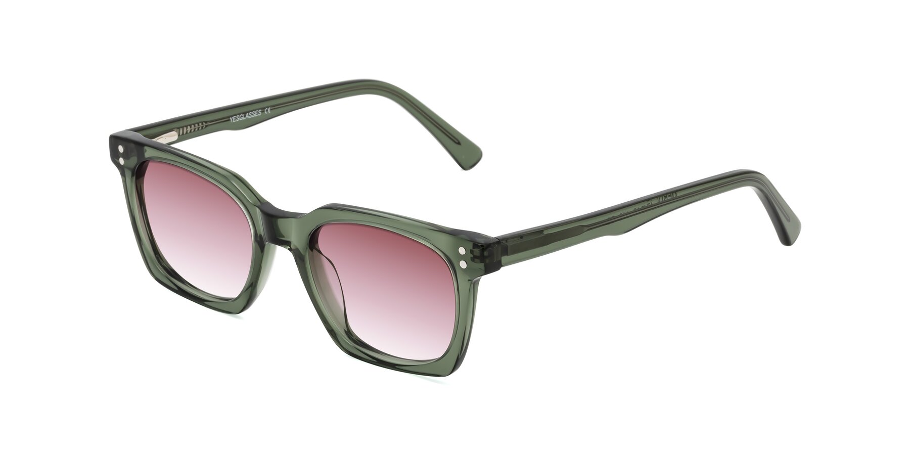 Angle of Medhi in Grayish Green with Garnet Gradient Lenses