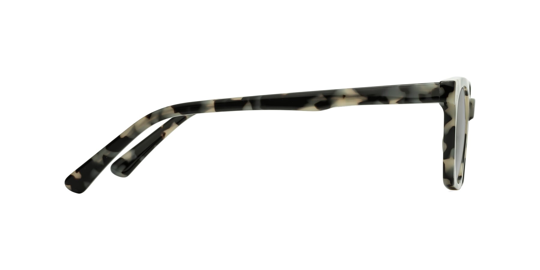 Side of Medhi in Ivory Tortoise with Light Gray Tinted Lenses
