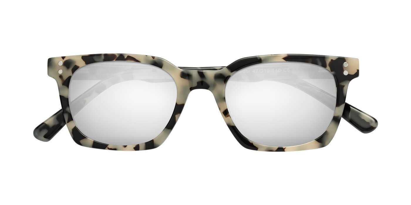 Medhi - Ivory Tortoise Flash Mirrored Sunglasses