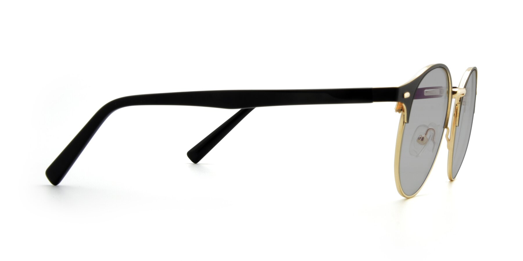 Side of 9099 in Black-Gold with Light Gray Tinted Lenses