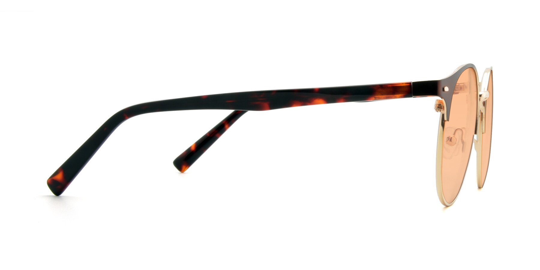 Side of 9099 in Brown-Gold with Light Orange Tinted Lenses