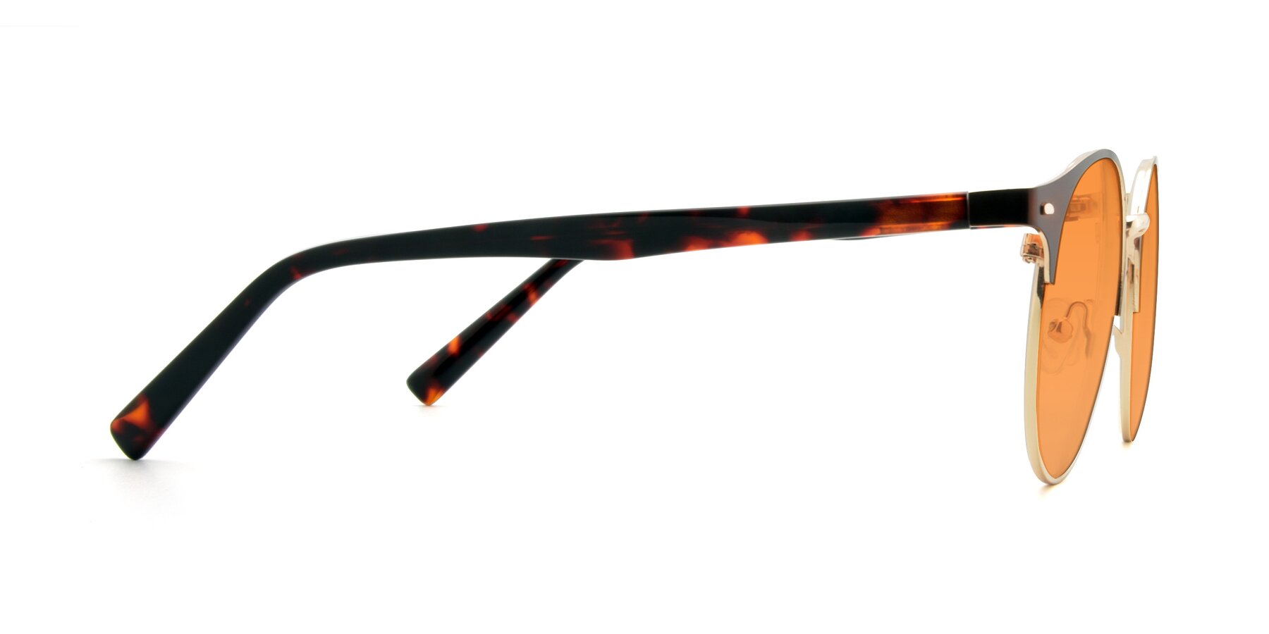 Side of 9099 in Brown-Gold with Orange Tinted Lenses