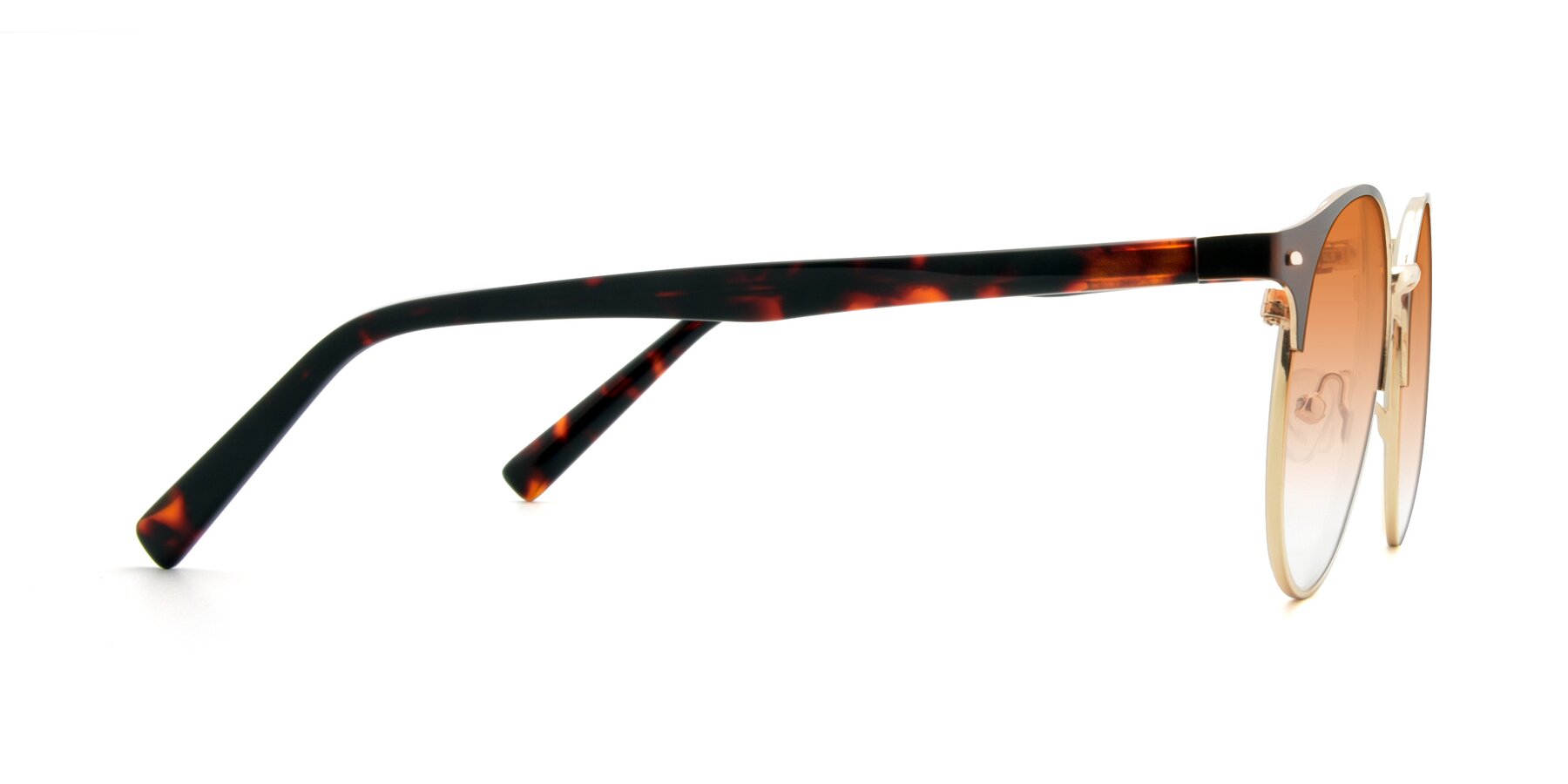 Side of 9099 in Brown-Gold with Orange Gradient Lenses