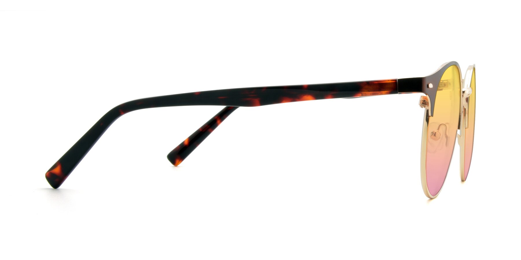 Side of 9099 in Brown-Gold with Yellow / Pink Gradient Lenses