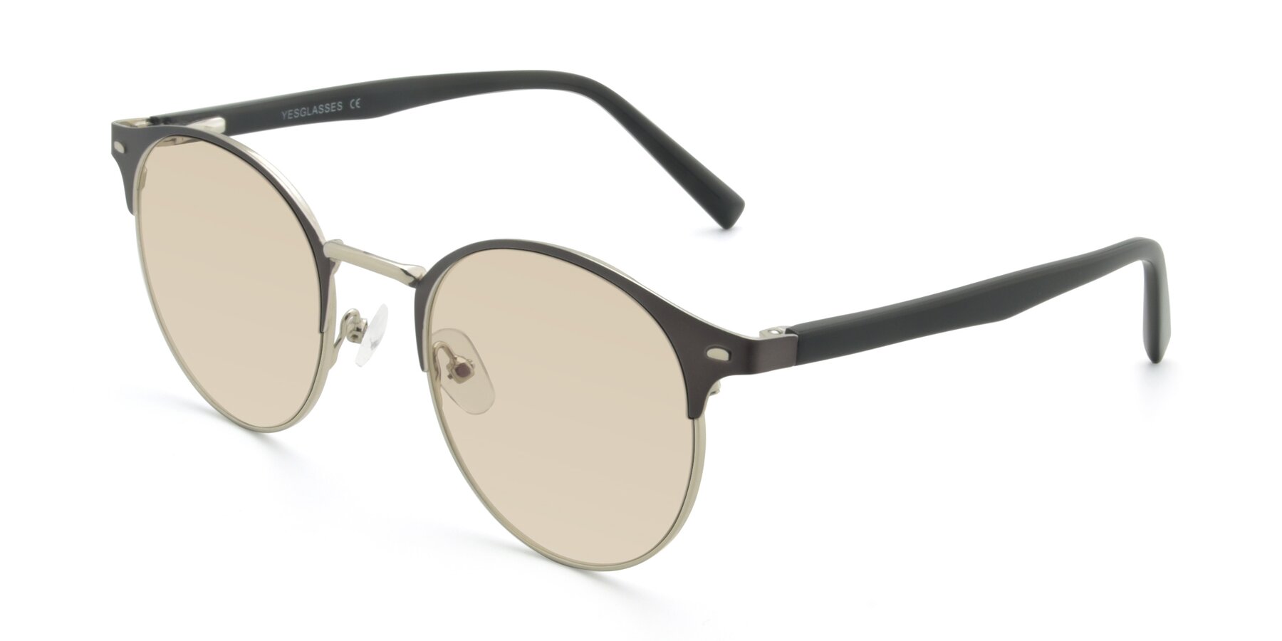 Angle of 9099 in Gray-Silver with Light Brown Tinted Lenses