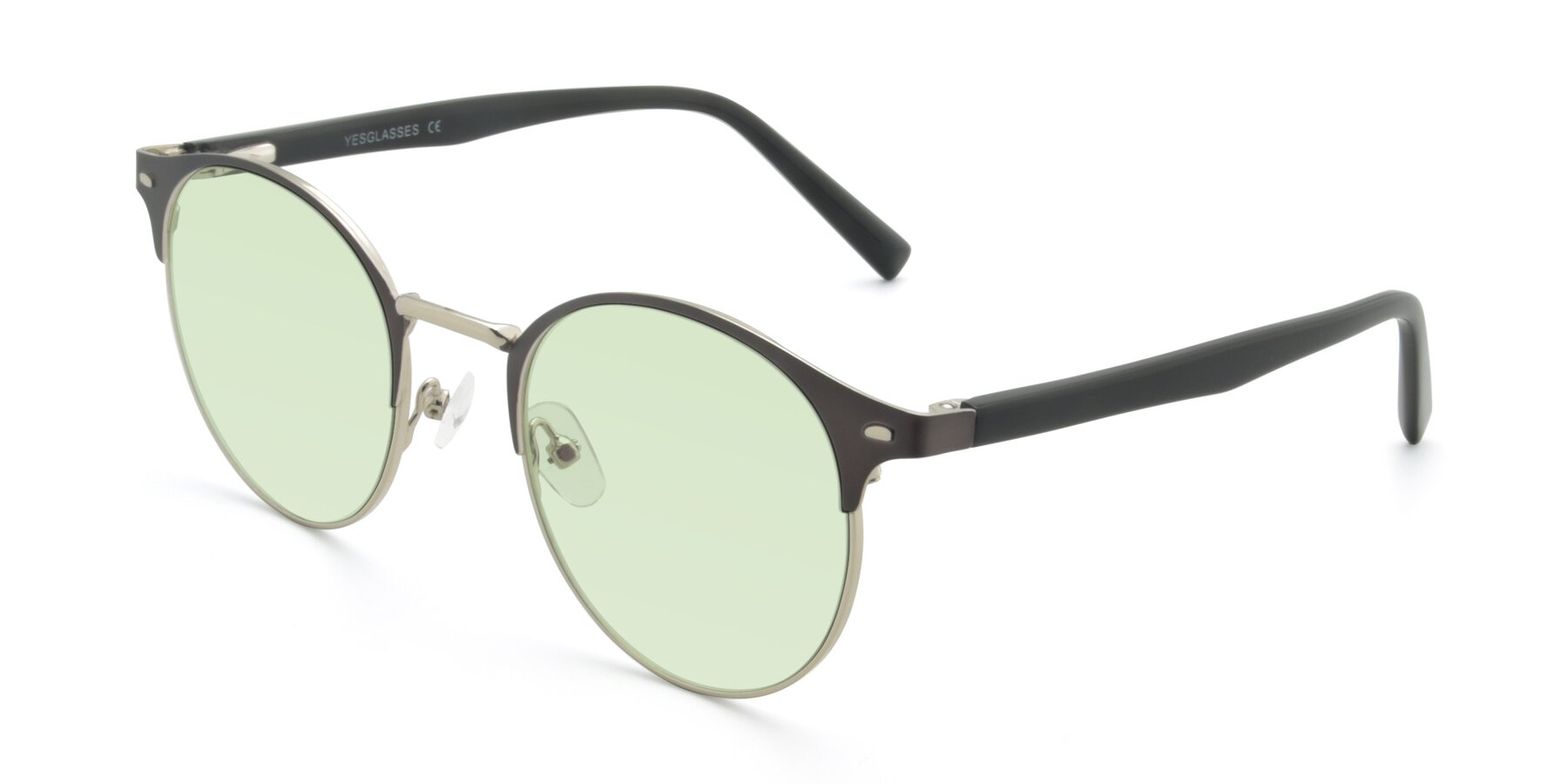 Angle of 9099 in Gray-Silver with Light Green Tinted Lenses