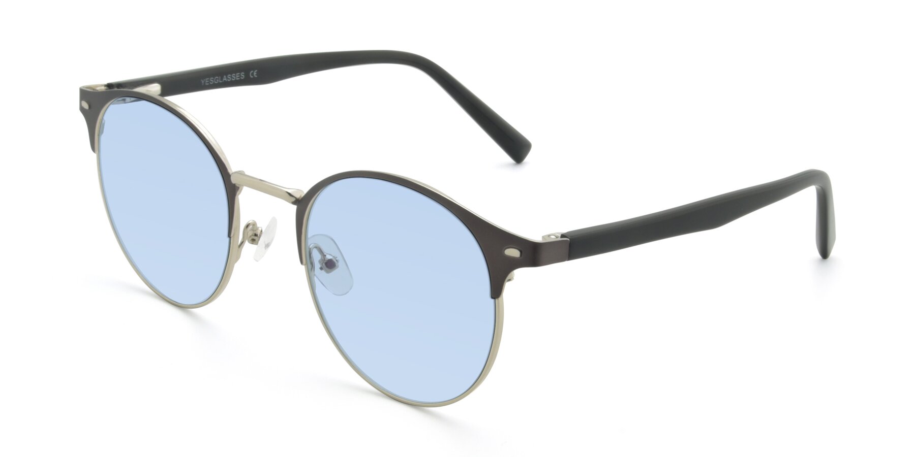 Angle of 9099 in Gray-Silver with Light Blue Tinted Lenses