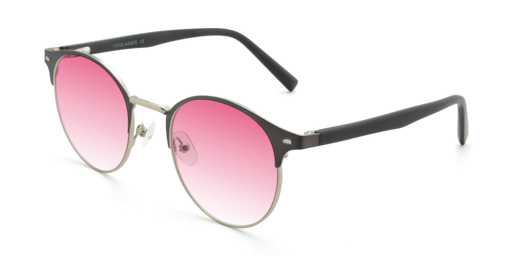 Angle of 9099 in Gray-Silver with Pink Gradient Lenses