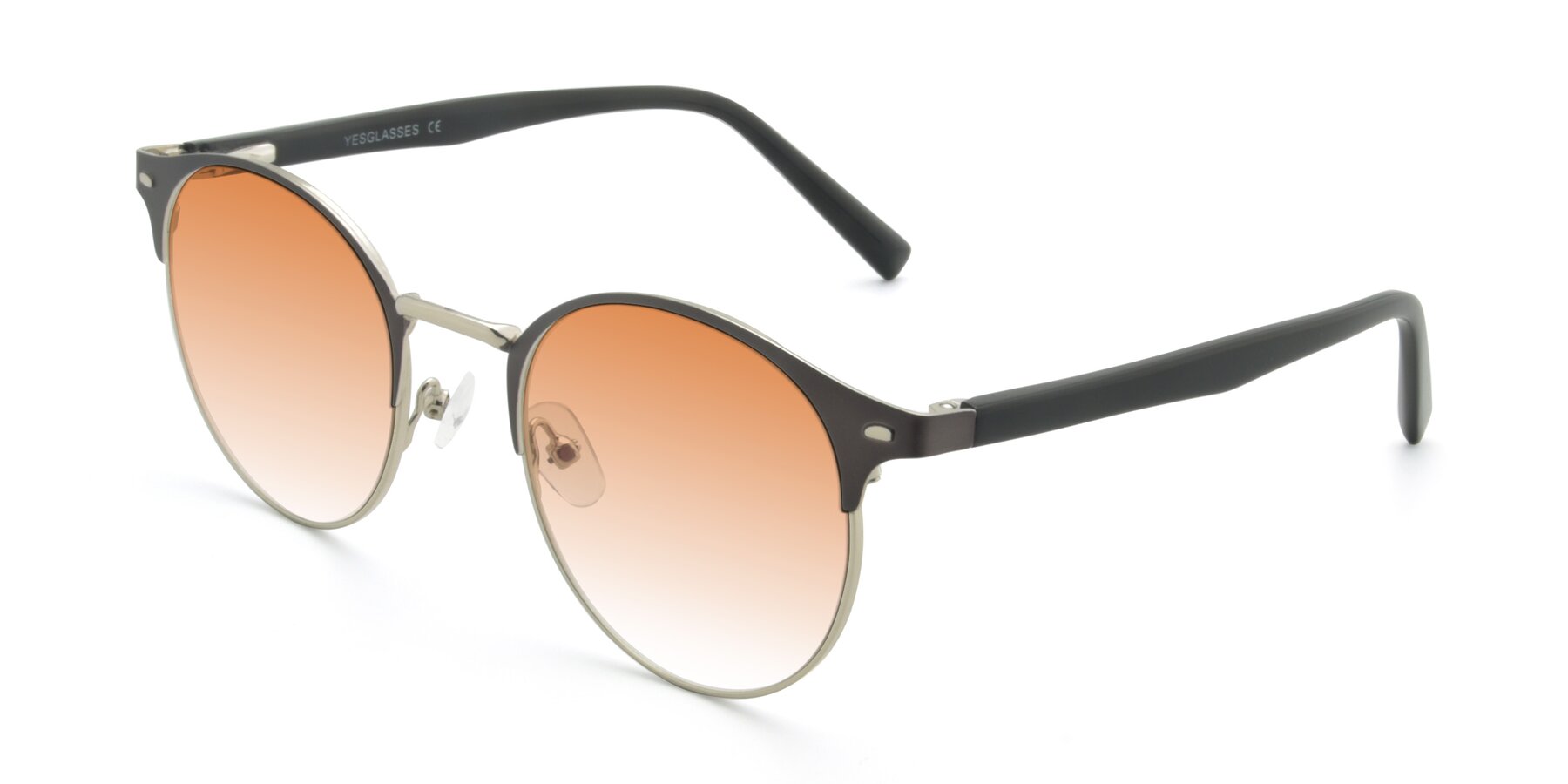 Angle of 9099 in Gray-Silver with Orange Gradient Lenses