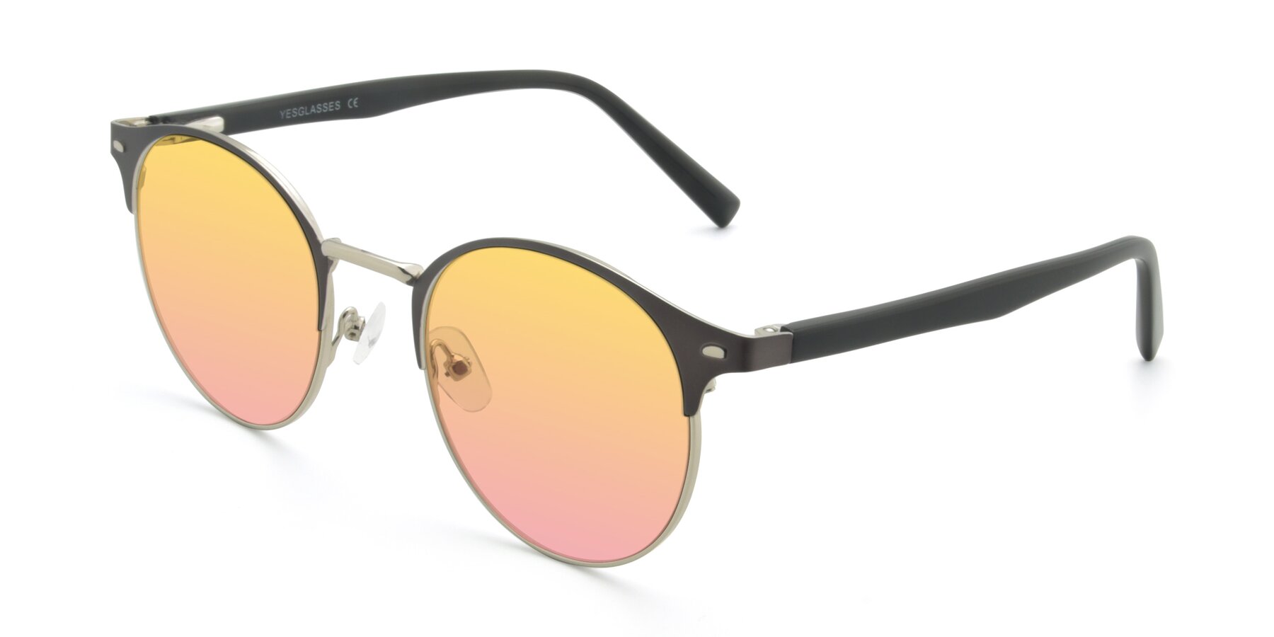 Angle of 9099 in Gray-Silver with Yellow / Pink Gradient Lenses