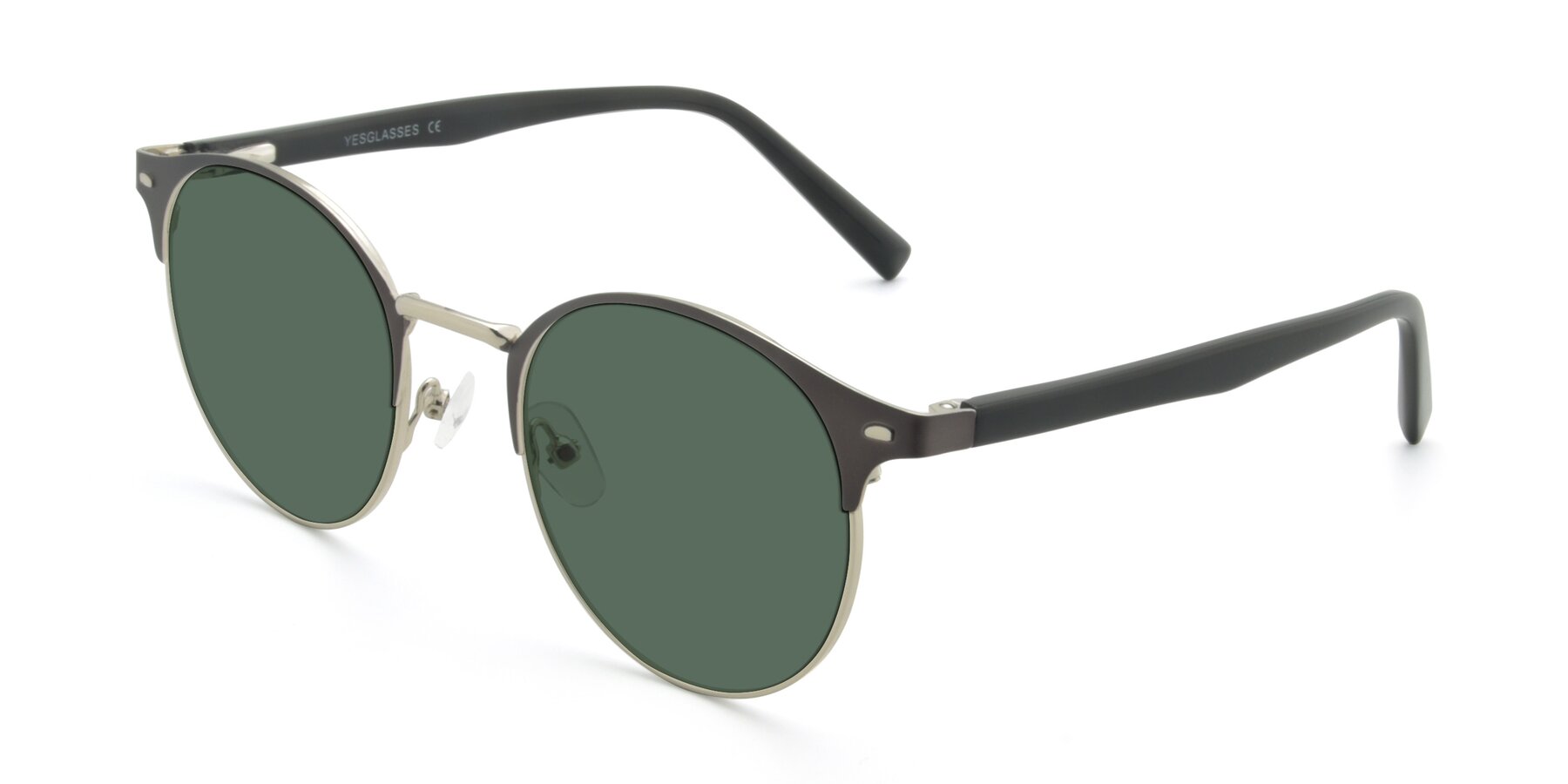 Angle of 9099 in Gray-Silver with Green Polarized Lenses