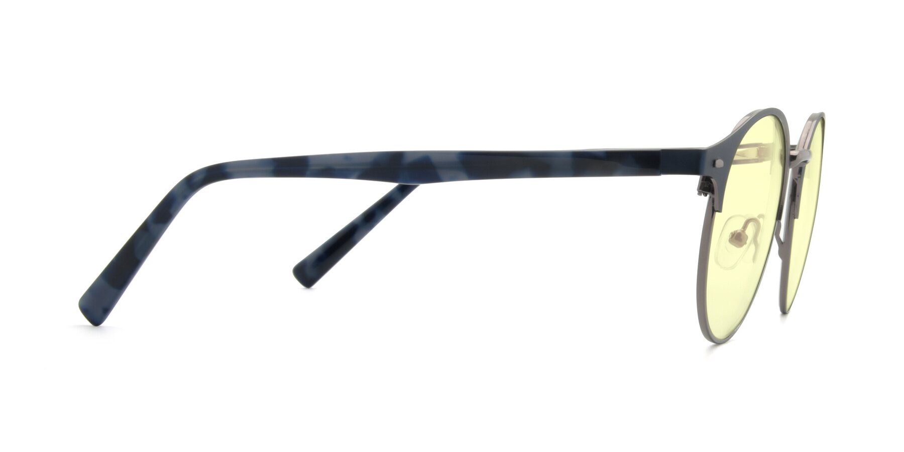 Side of 9099 in Blue-Gunmetal with Light Yellow Tinted Lenses