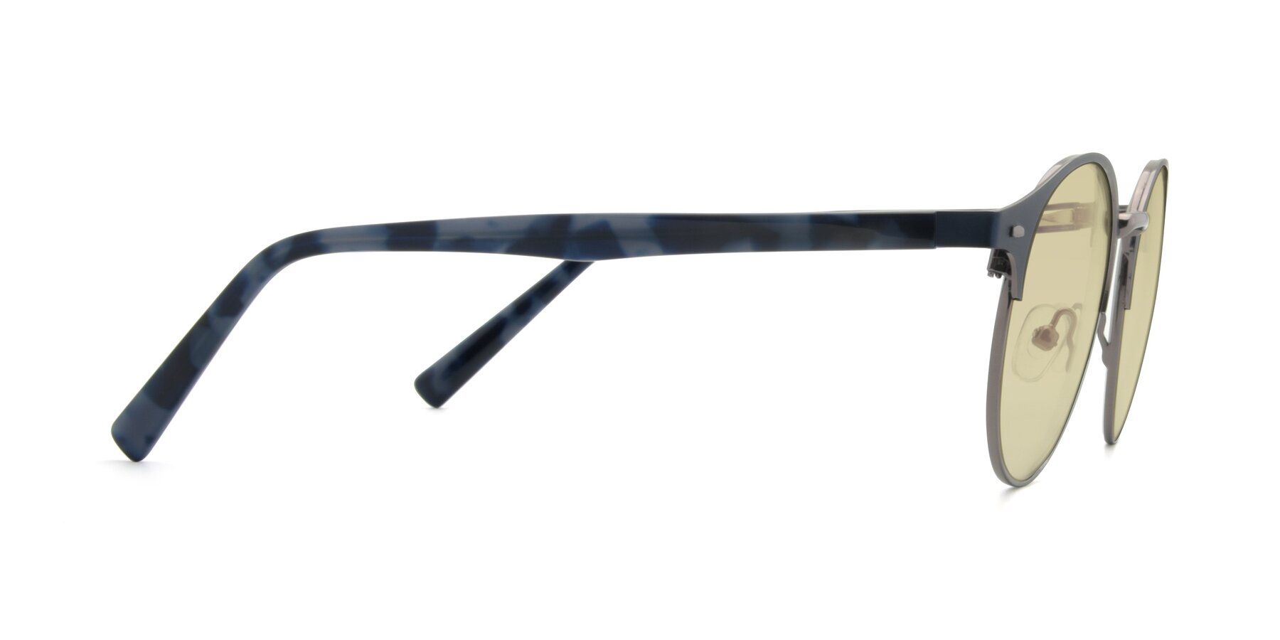 Side of 9099 in Blue-Gunmetal with Light Champagne Tinted Lenses