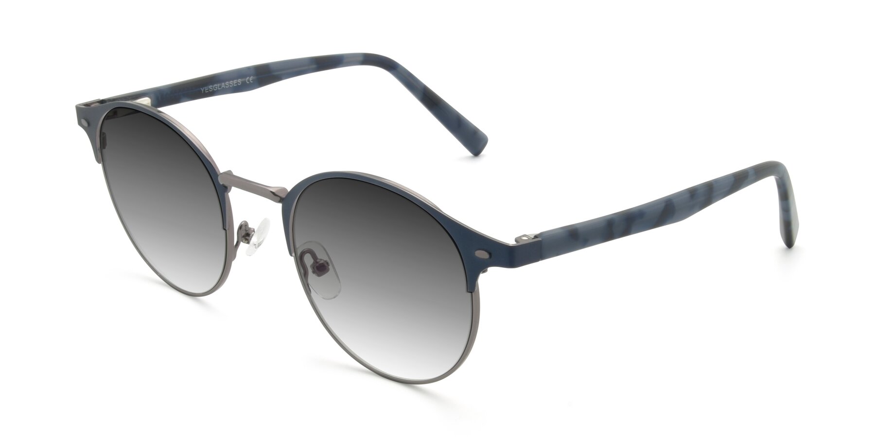 Angle of 9099 in Blue-Gunmetal with Gray Gradient Lenses