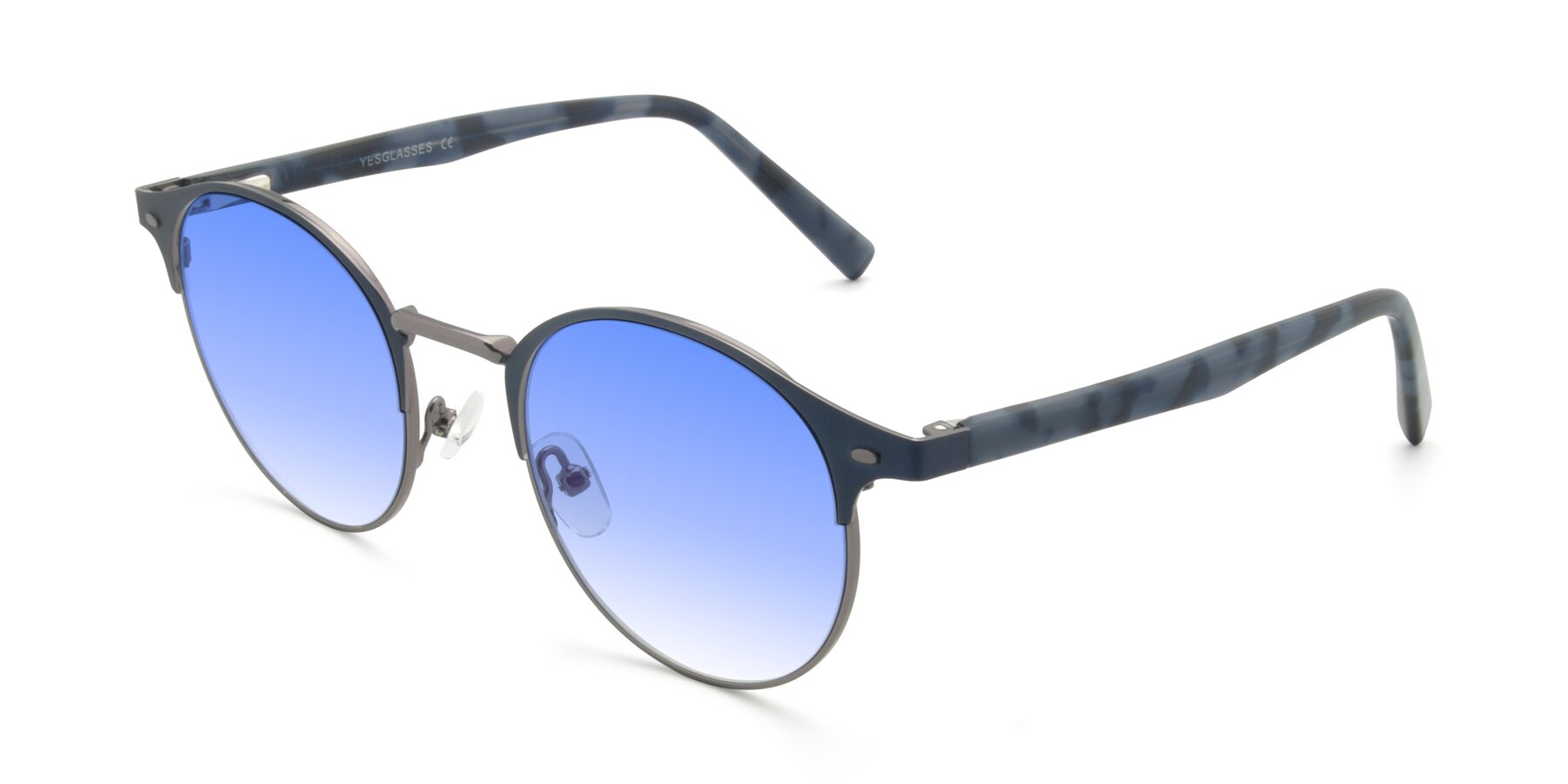 Angle of 9099 in Blue-Gunmetal with Blue Gradient Lenses