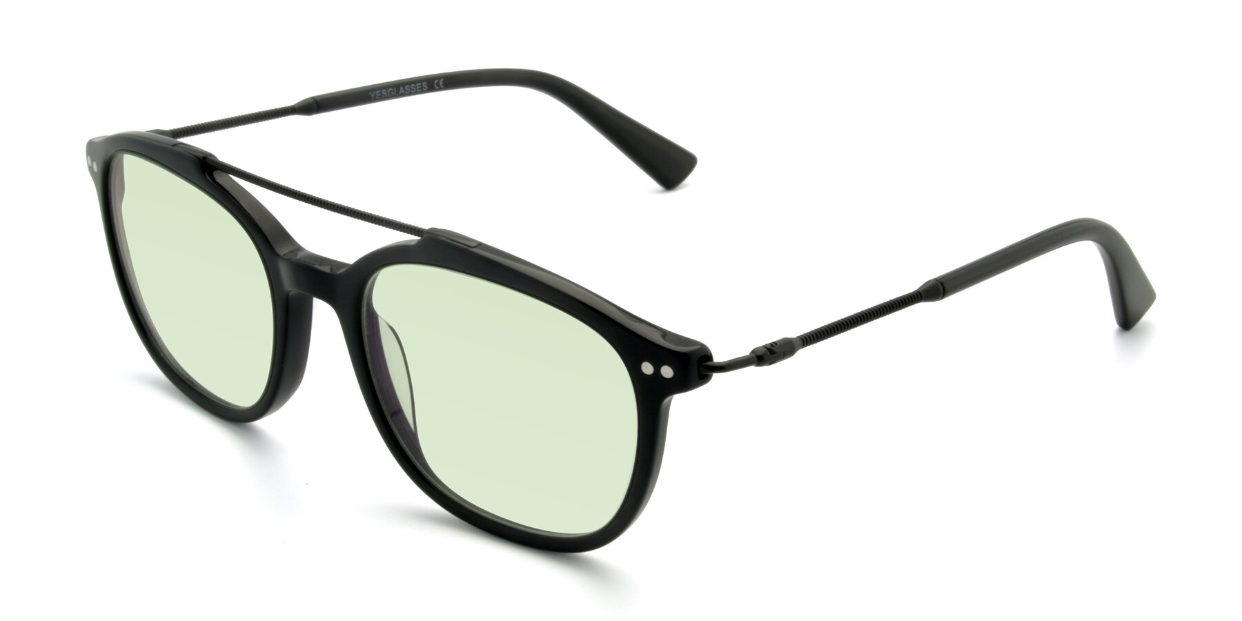 Angle of 17150 in Black with Light Green Tinted Lenses