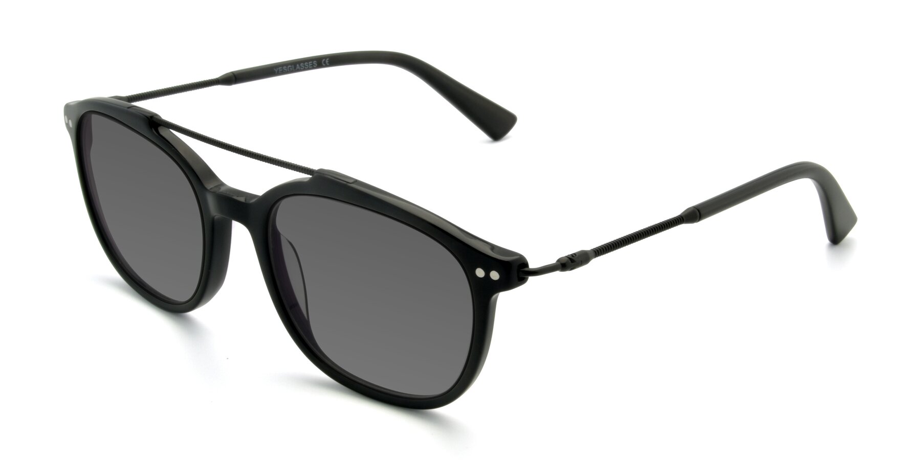 Angle of 17150 in Black with Medium Gray Tinted Lenses