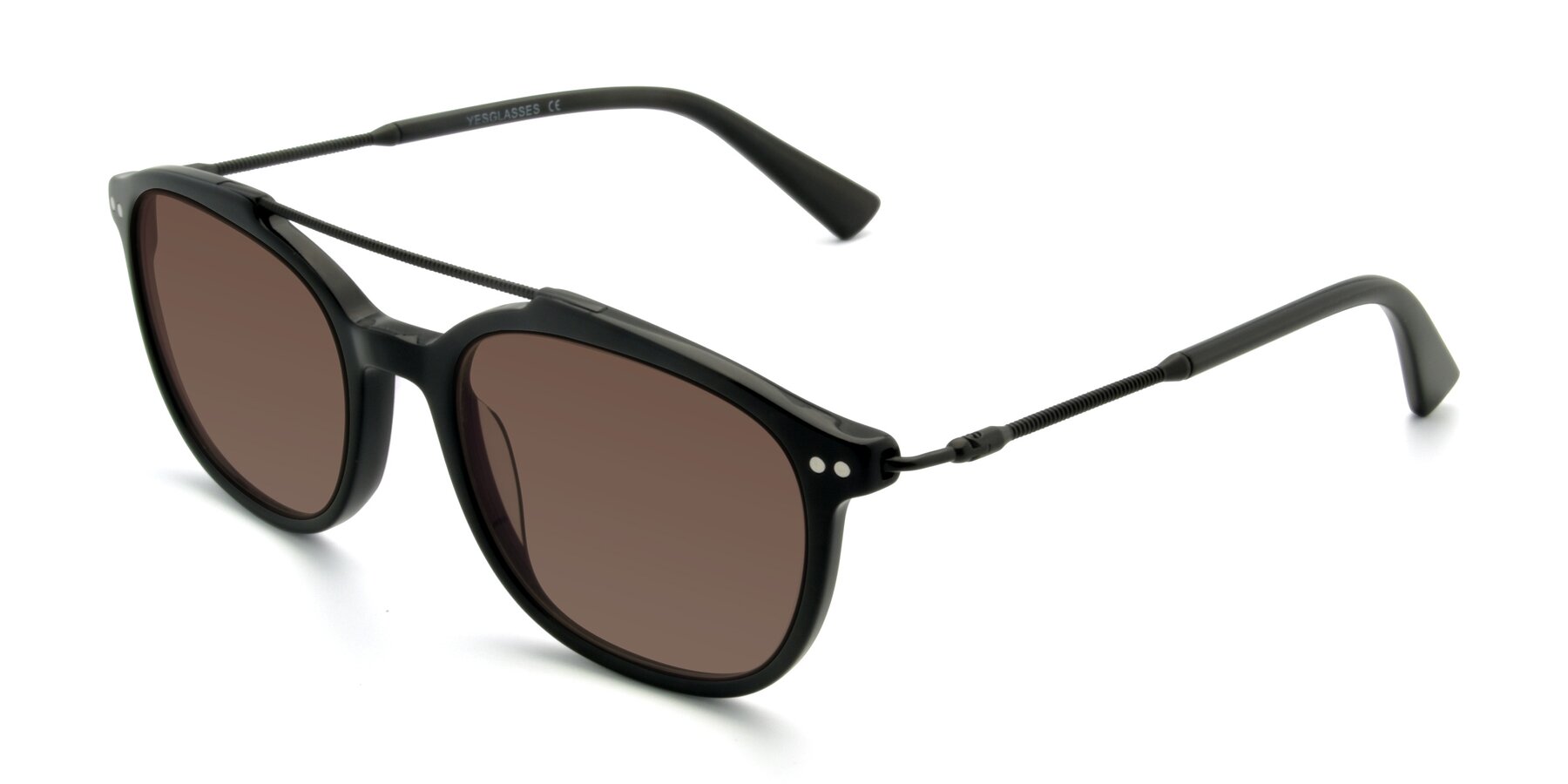 Angle of 17150 in Black with Brown Tinted Lenses