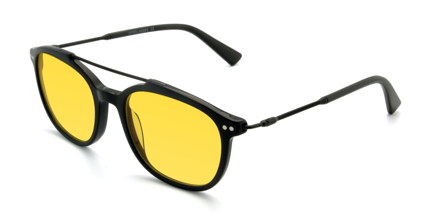 Angle of 17150 in Black with Yellow Tinted Lenses