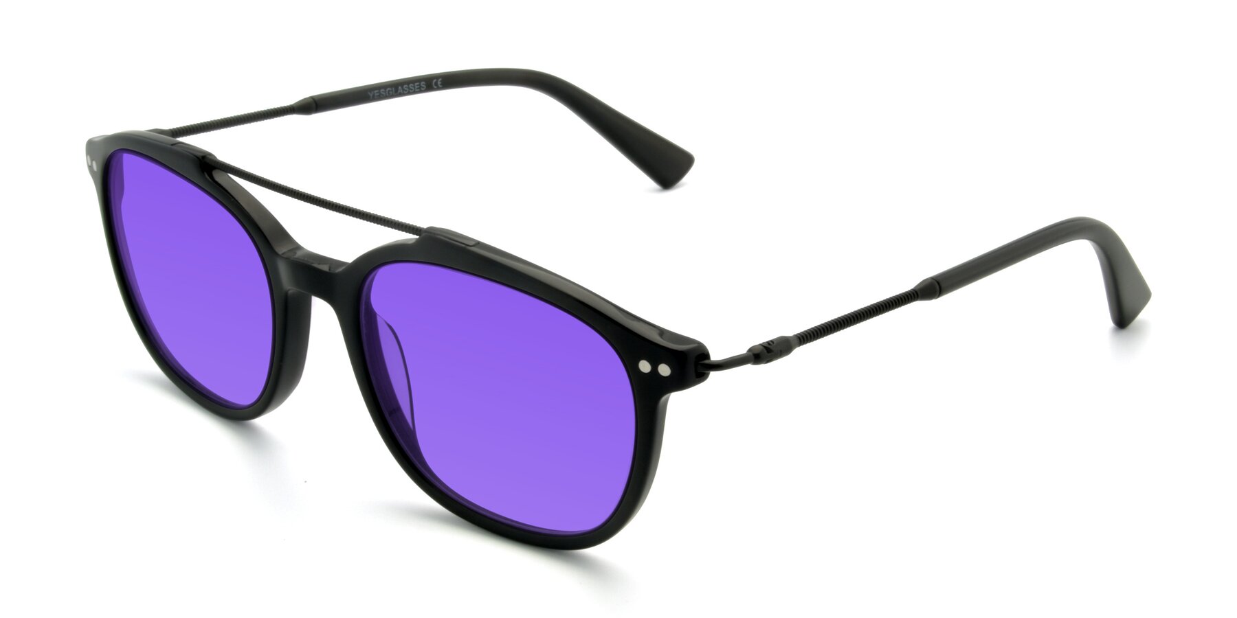 Angle of 17150 in Black with Purple Tinted Lenses