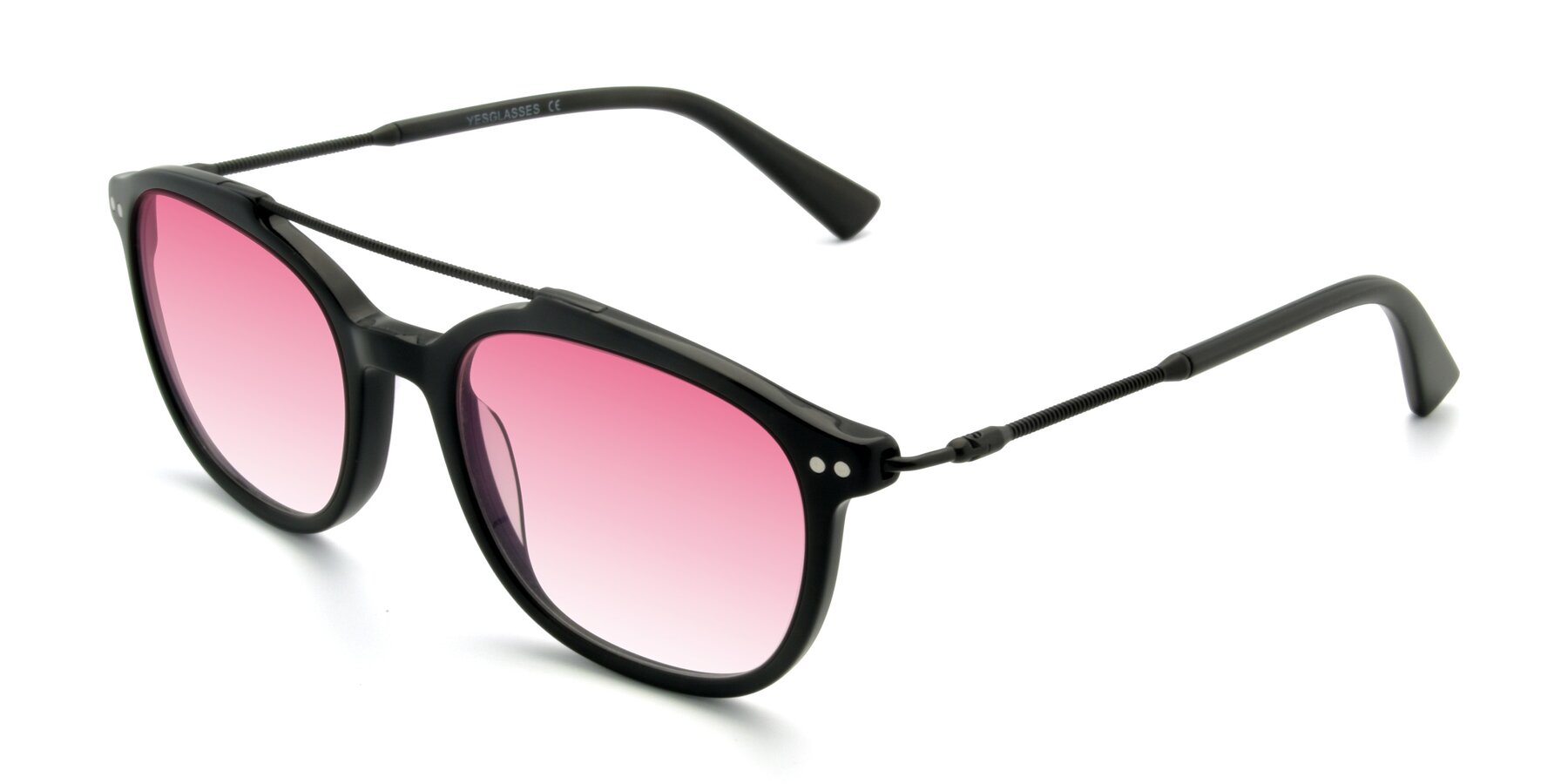 Angle of 17150 in Black with Pink Gradient Lenses