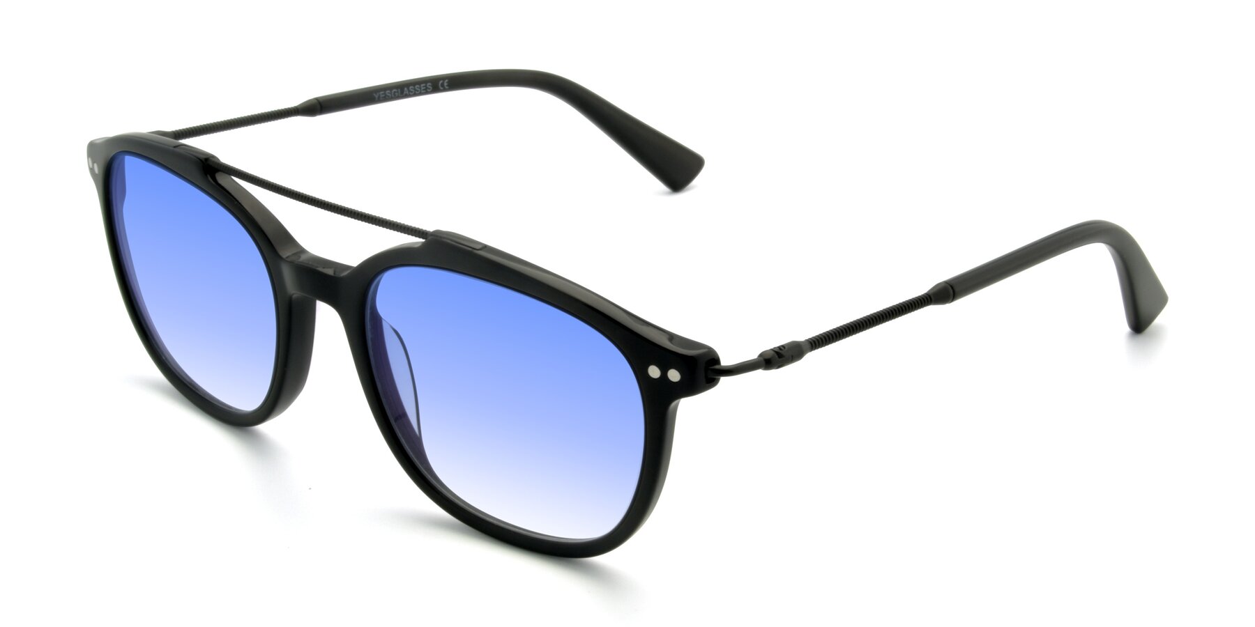 Angle of 17150 in Black with Blue Gradient Lenses