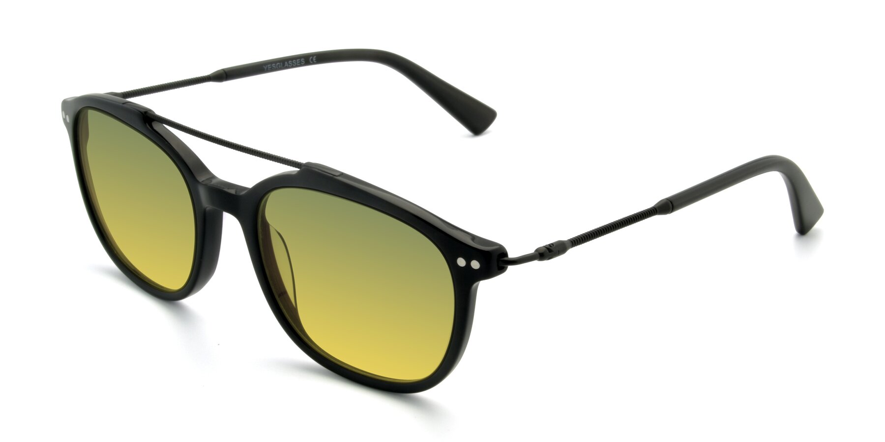 Angle of 17150 in Black with Green / Yellow Gradient Lenses