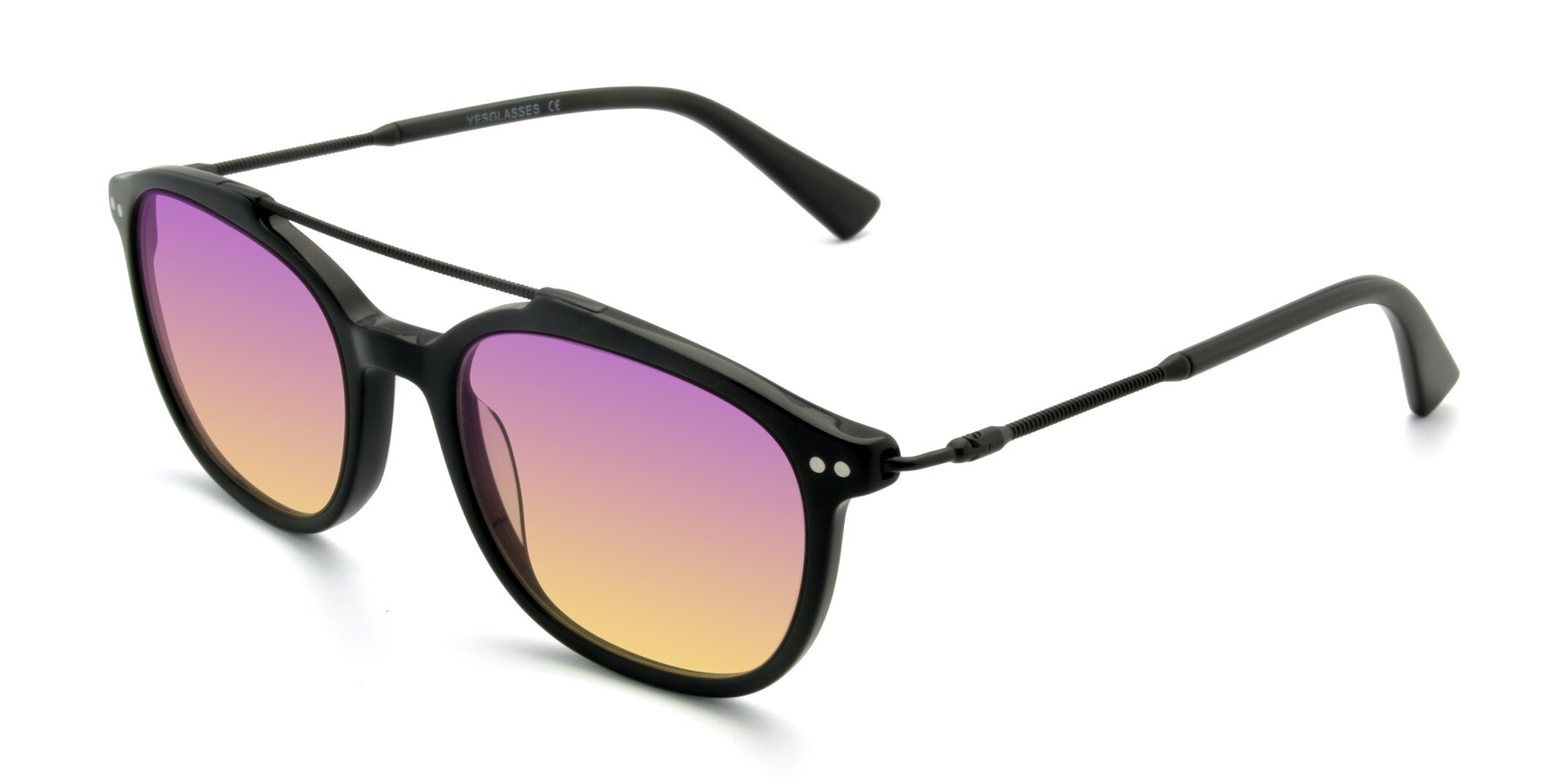 Angle of 17150 in Black with Purple / Yellow Gradient Lenses