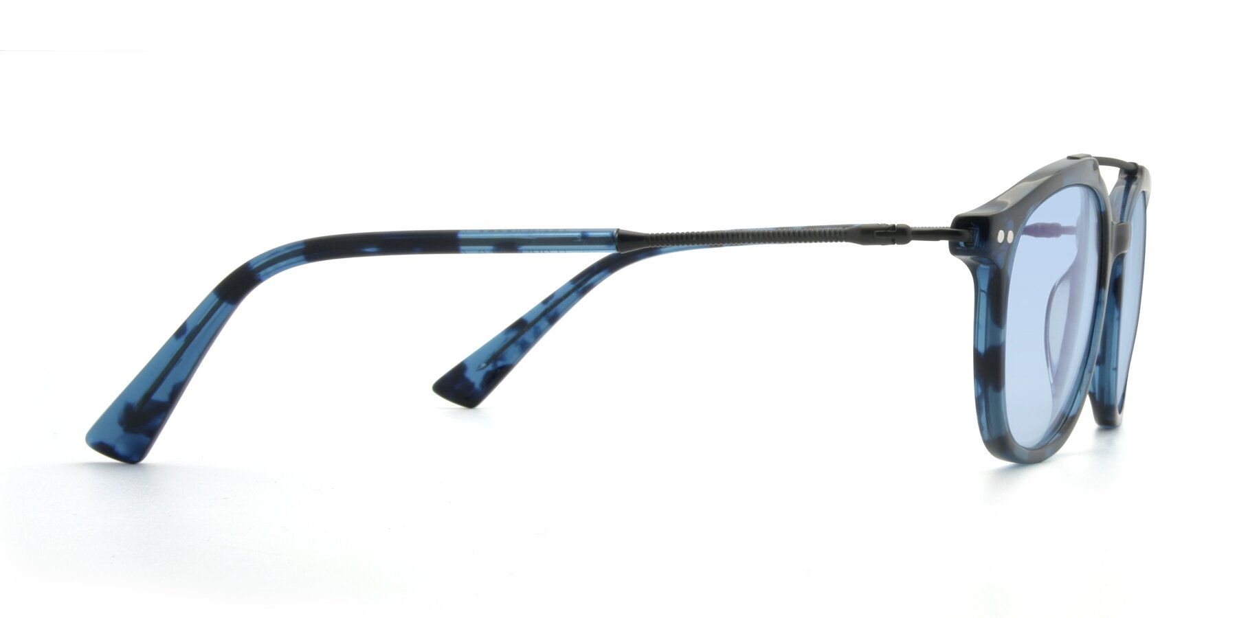 Side of 17150 in Tortoise Blue with Light Blue Tinted Lenses