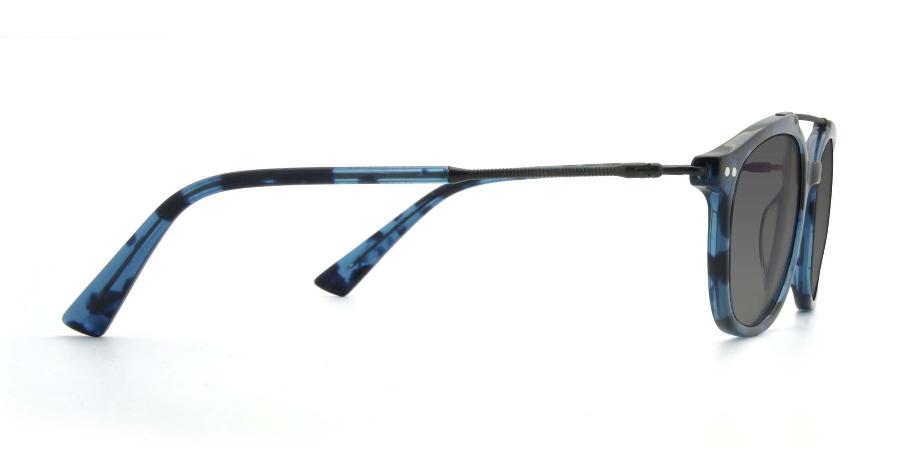 Side of 17150 in Tortoise Blue with Medium Gray Tinted Lenses