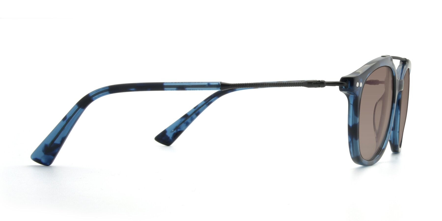 Side of 17150 in Tortoise Blue with Medium Brown Tinted Lenses
