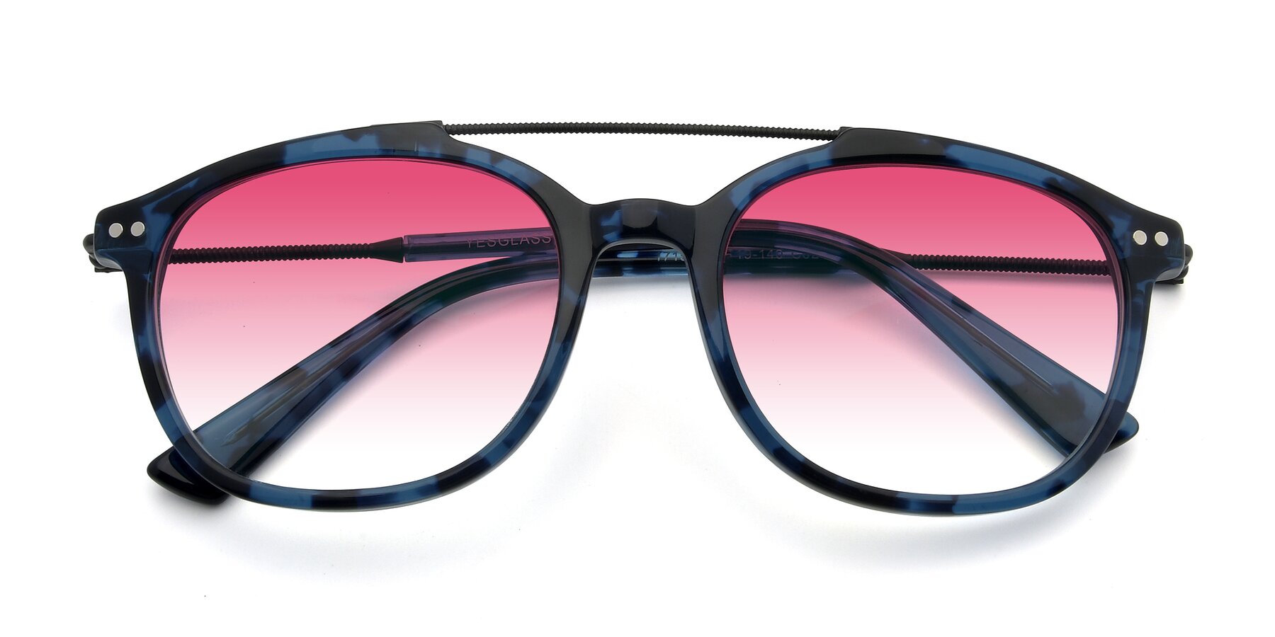 Folded Front of 17150 in Tortoise Blue with Pink Gradient Lenses