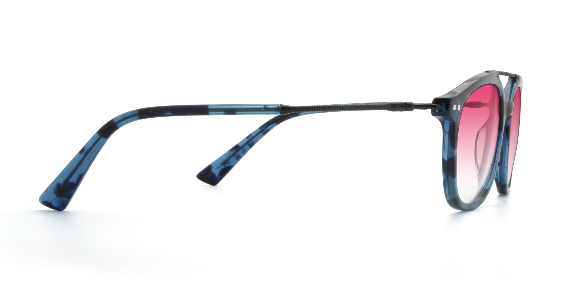 Side of 17150 in Tortoise Blue with Pink Gradient Lenses