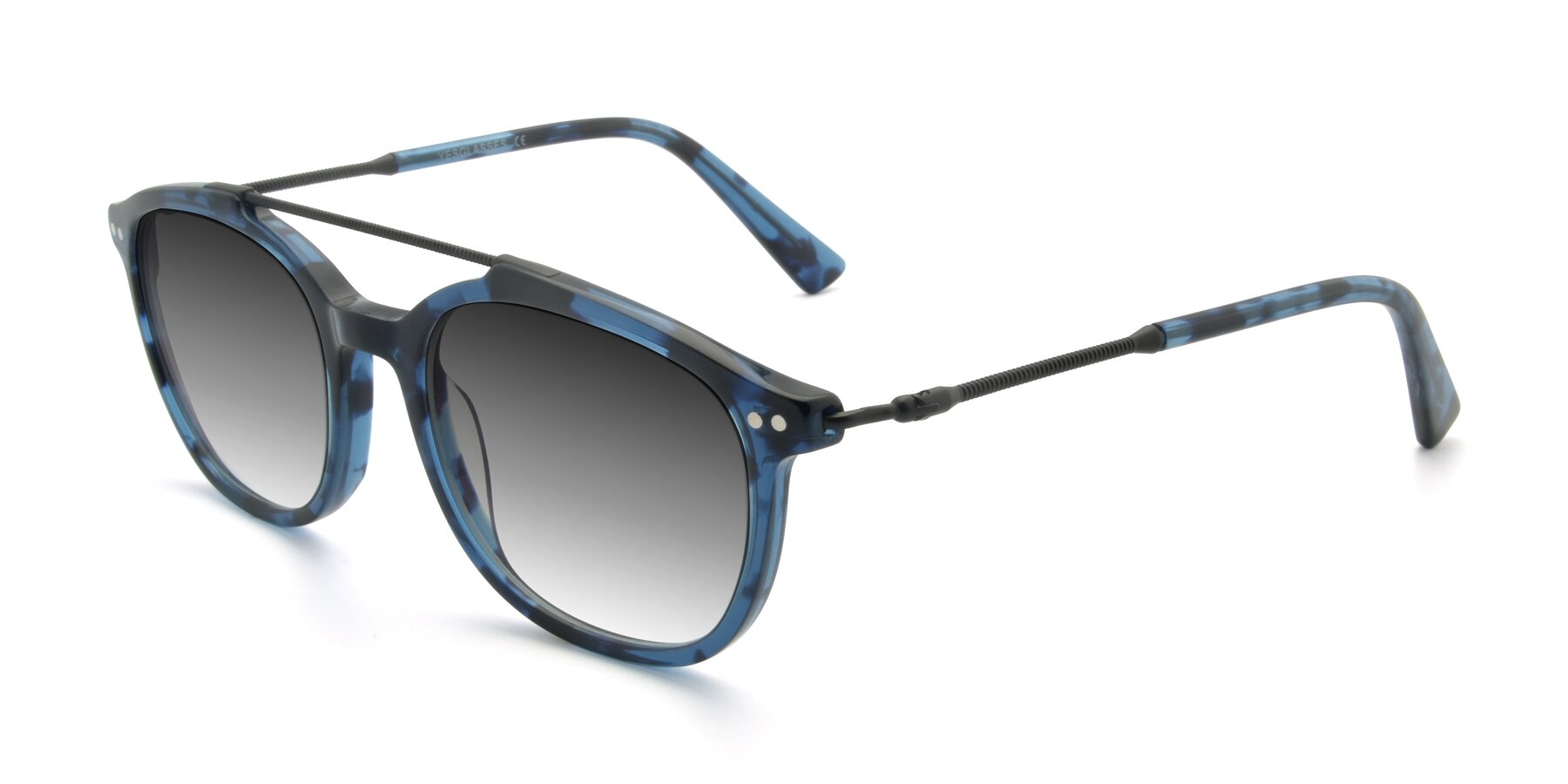 Angle of 17150 in Tortoise Blue with Gray Gradient Lenses