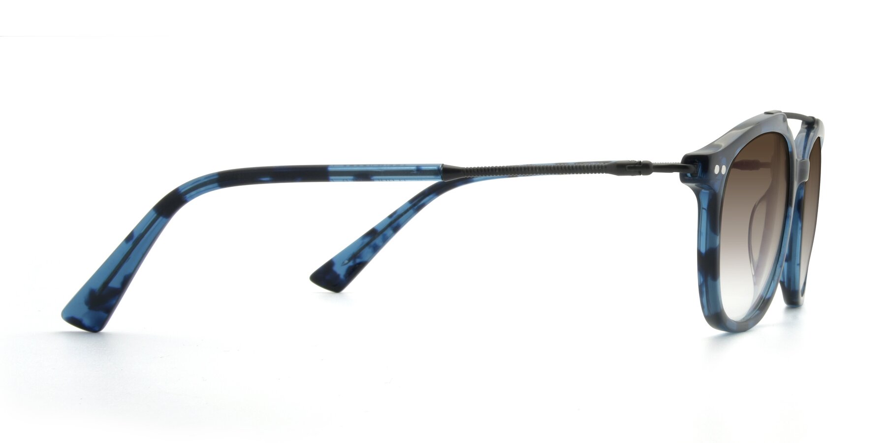 Side of 17150 in Tortoise Blue with Brown Gradient Lenses