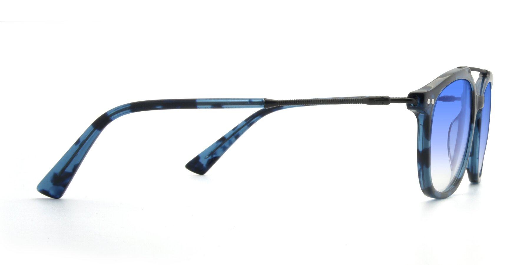 Side of 17150 in Tortoise Blue with Blue Gradient Lenses