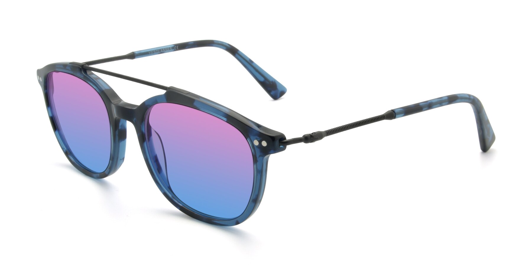 Angle of 17150 in Tortoise Blue with Pink / Blue Gradient Lenses