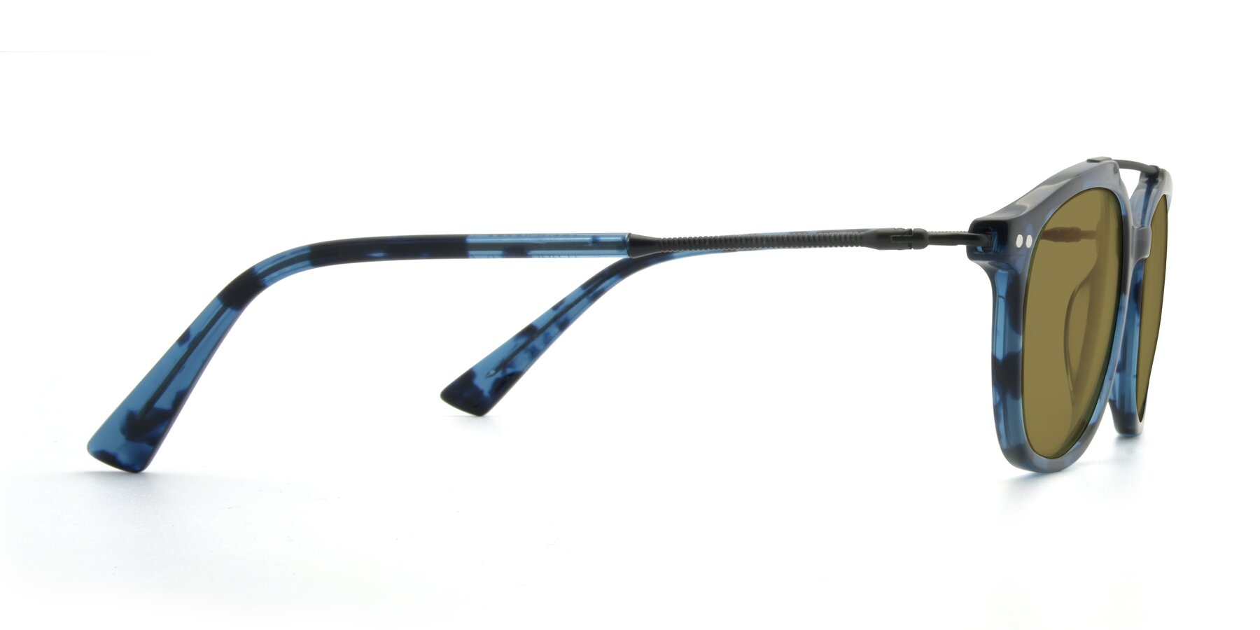 Side of 17150 in Tortoise Blue with Brown Polarized Lenses
