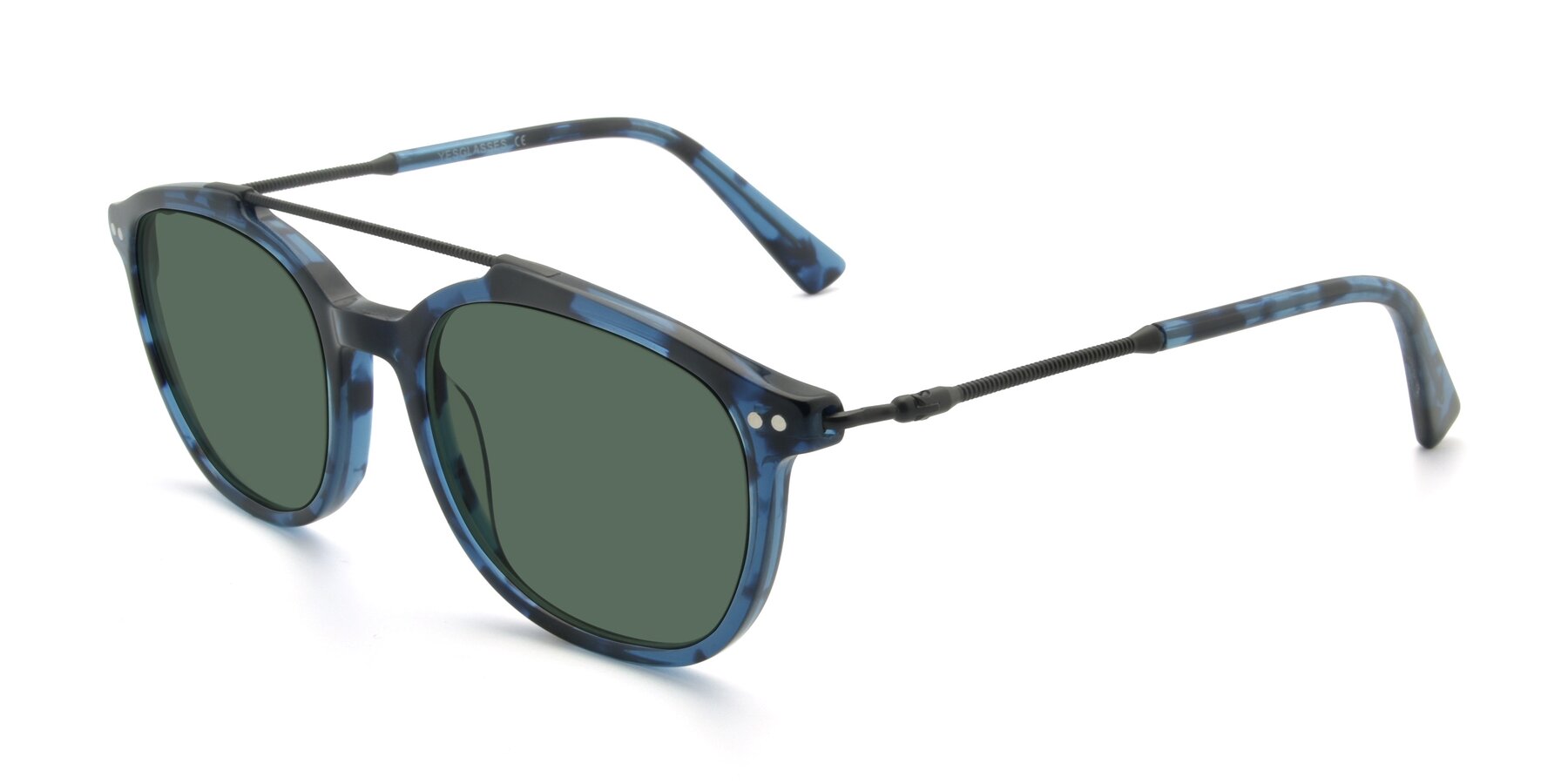 Angle of 17150 in Tortoise Blue with Green Polarized Lenses
