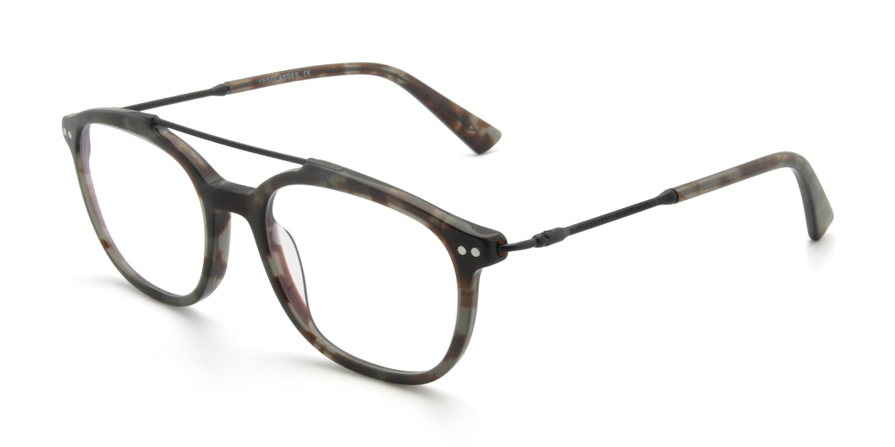 Angle of 17150 in Tortoise Navy with Clear Eyeglass Lenses