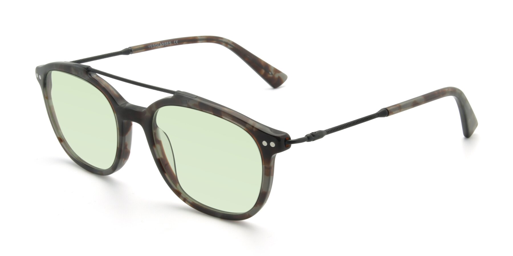 Angle of 17150 in Tortoise Navy with Light Green Tinted Lenses
