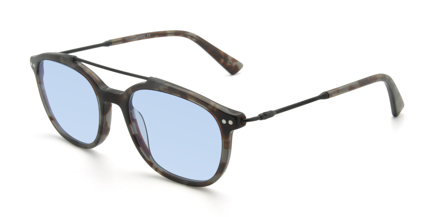 Angle of 17150 in Tortoise Navy with Light Blue Tinted Lenses