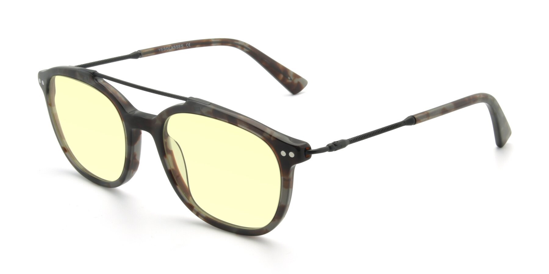 Angle of 17150 in Tortoise Navy with Light Yellow Tinted Lenses