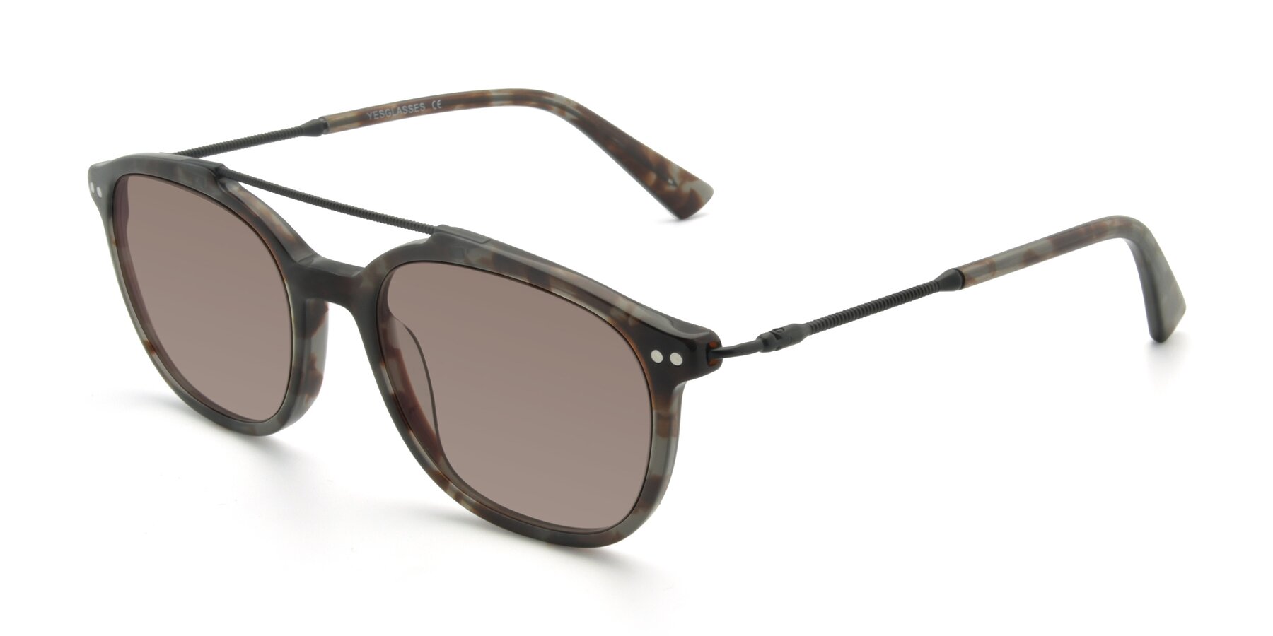 Angle of 17150 in Tortoise Navy with Medium Brown Tinted Lenses