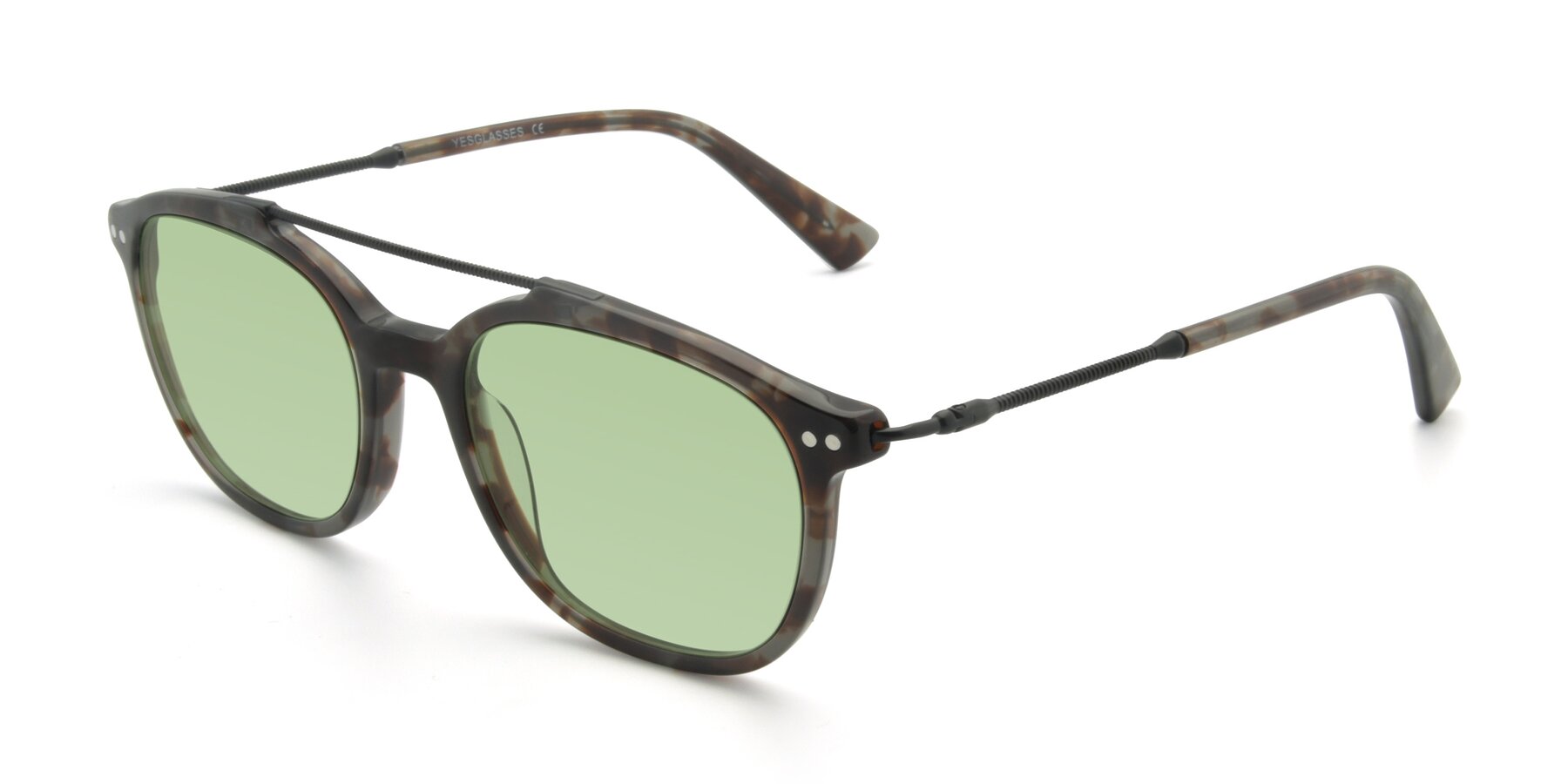 Angle of 17150 in Tortoise Navy with Medium Green Tinted Lenses