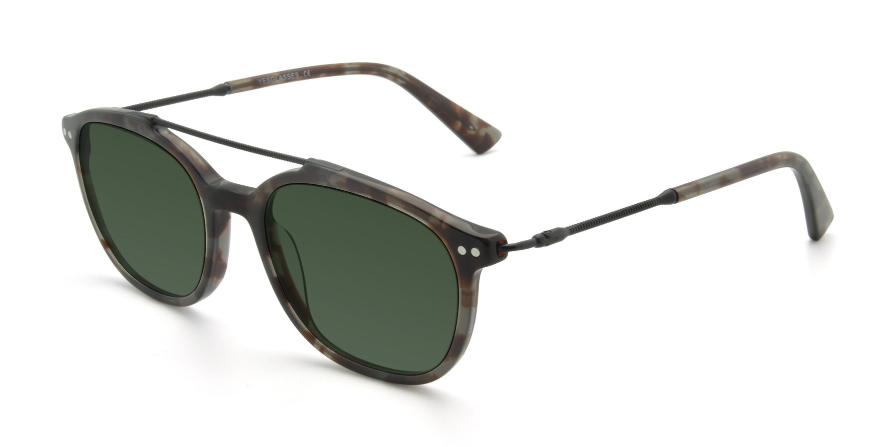 Angle of 17150 in Tortoise Navy with Green Tinted Lenses