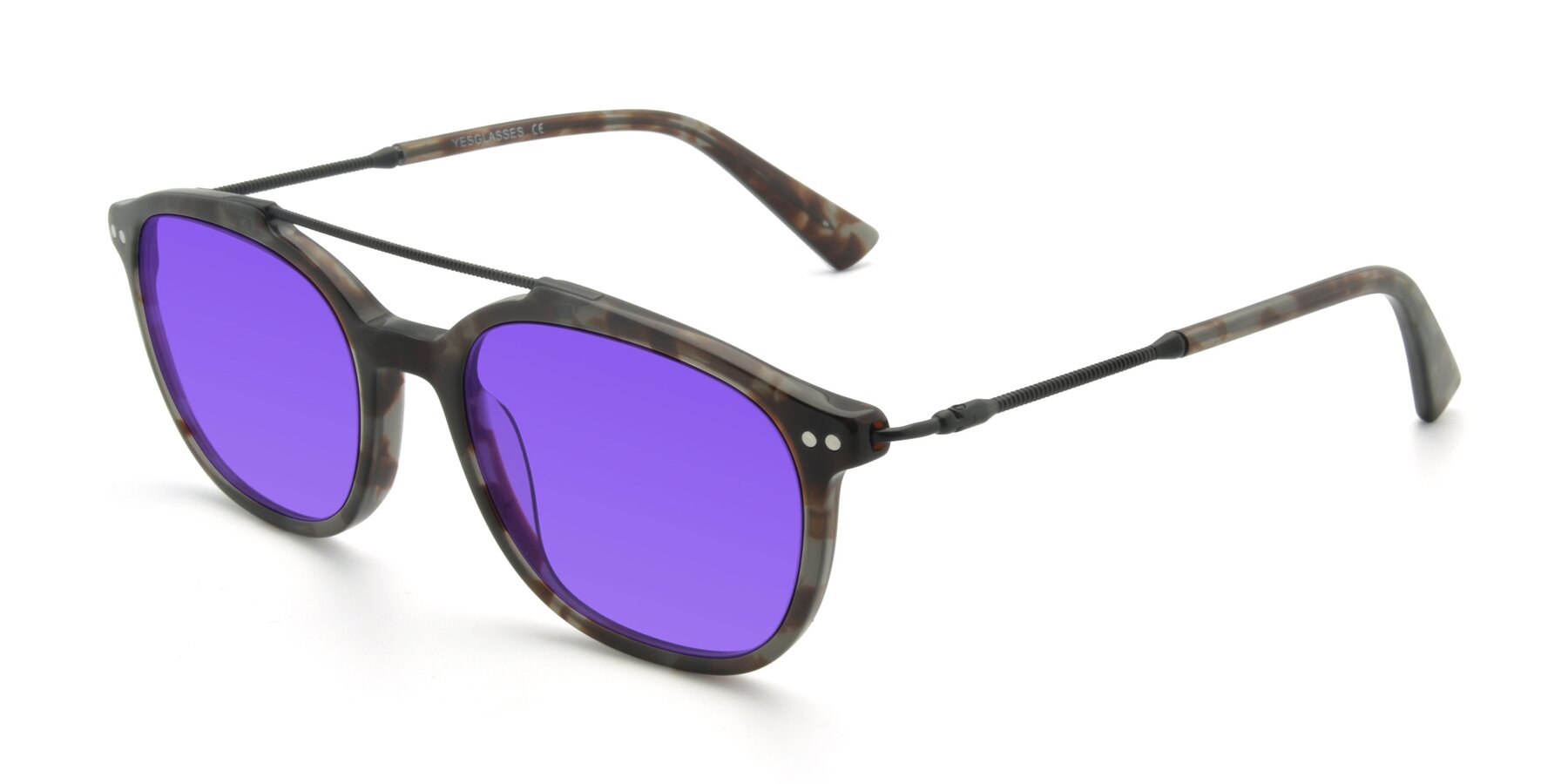 Angle of 17150 in Tortoise Navy with Purple Tinted Lenses