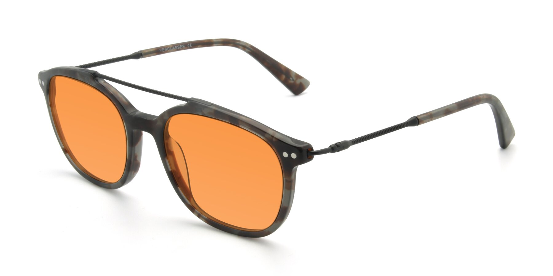 Angle of 17150 in Tortoise Navy with Orange Tinted Lenses