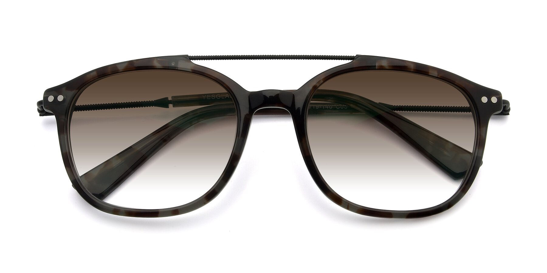 Folded Front of 17150 in Tortoise Navy with Brown Gradient Lenses