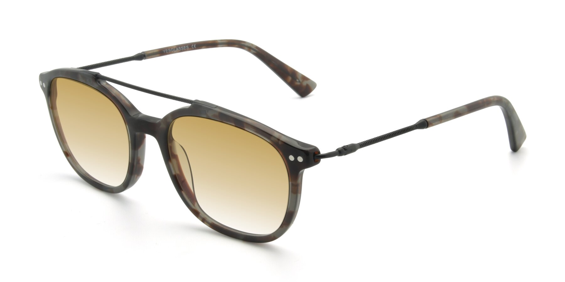 Angle of 17150 in Tortoise Navy with Champagne Gradient Lenses